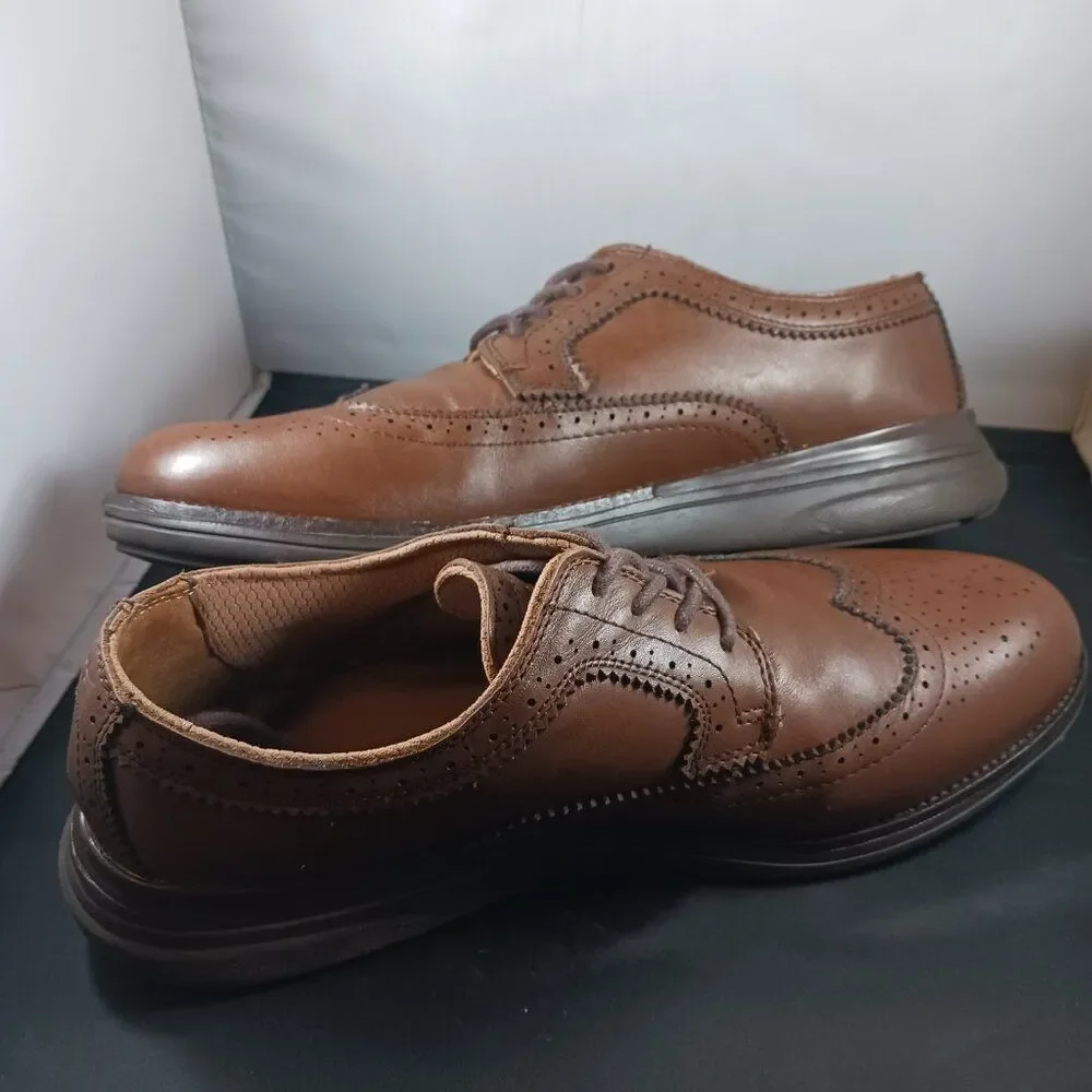 Kuru Men's Oxford Shoes Size 11 Warhol Wingtip Brown Leather